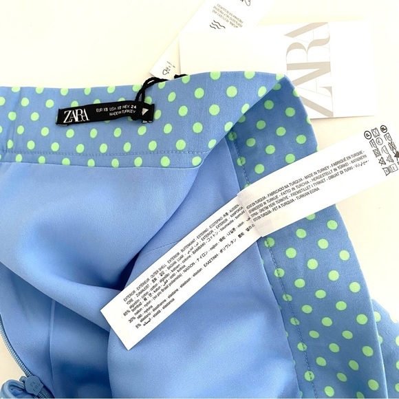 Zara Polka Dot Cropped Top & Mini Skirt 2 Pieces Set - Picture 8 of 12